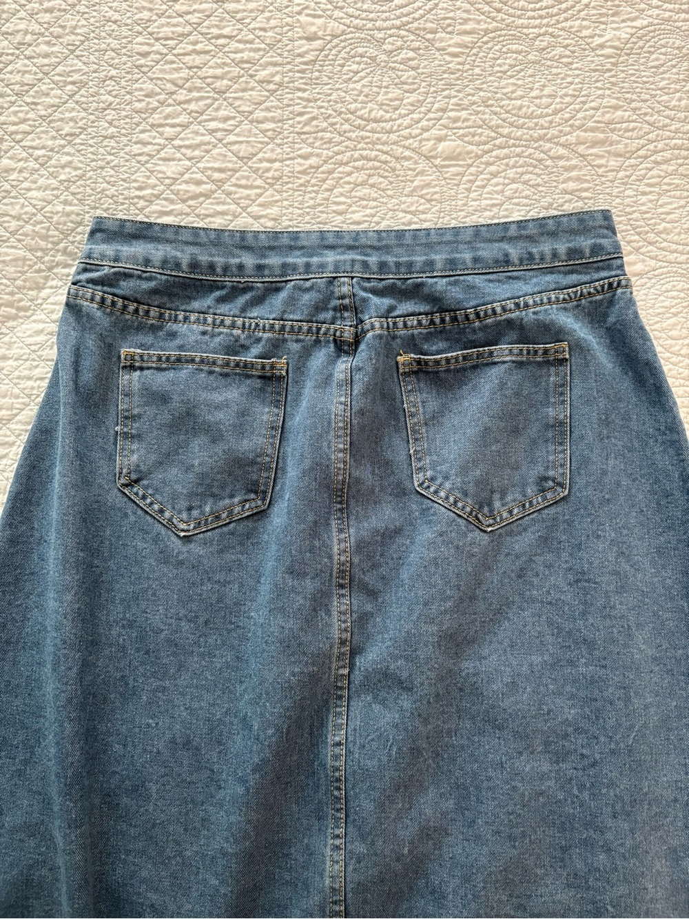 Denim maxi skirt. Size XL. - Picture 3 of 10